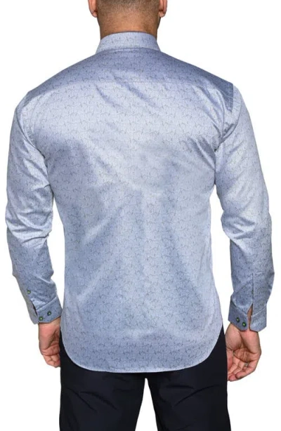 Maceoo Fibonacci Resistance Contemporary Fit Button-up Shirt In Blue