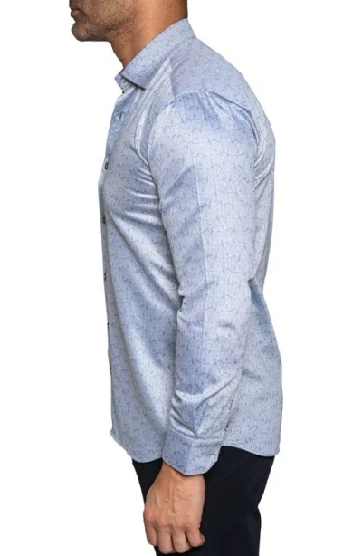 Maceoo Fibonacci Resistance Contemporary Fit Button-up Shirt In Blue