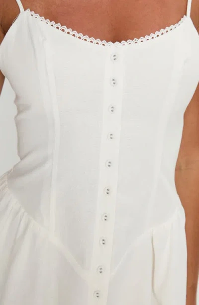 Princess Polly Toulouse Cotton Mini Sundress In White
