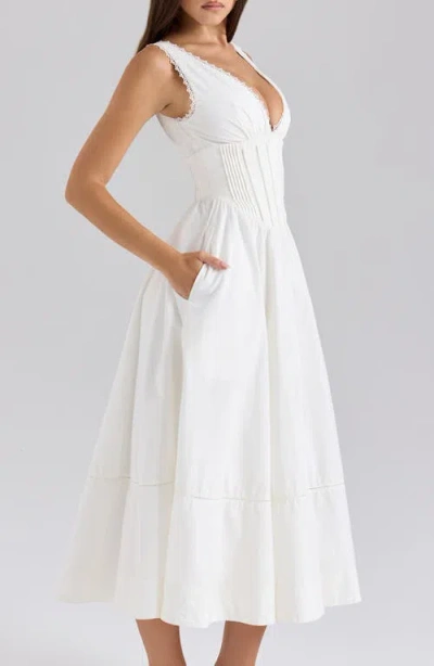 House Of Cb Samia Maxi Sundress In White