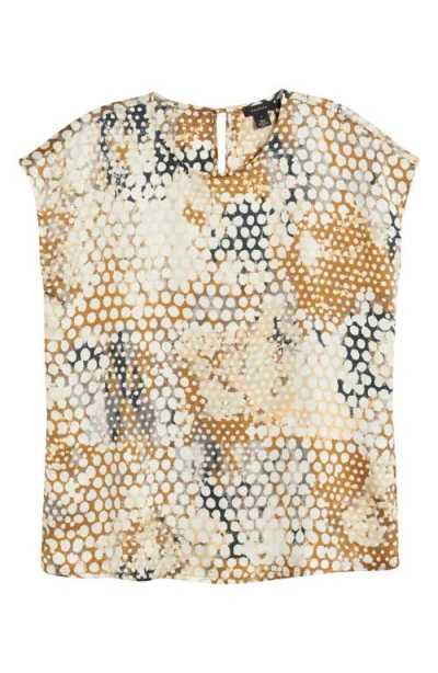Halogenr Halogen(r) Print Cap Sleeve Top