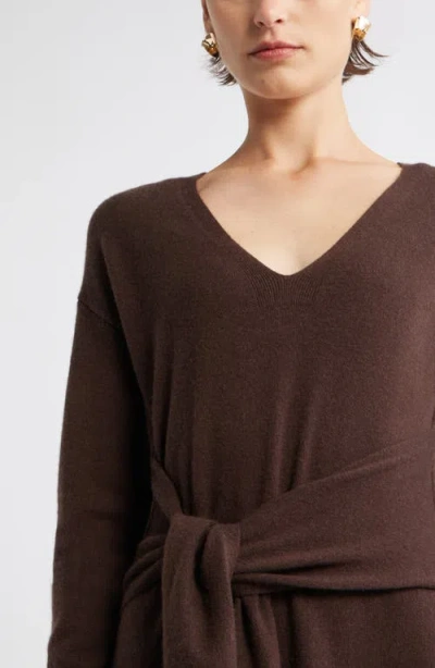 Nordstrom Long Sleeve Wool & Cashmere Blend Sweater Dress In Brown