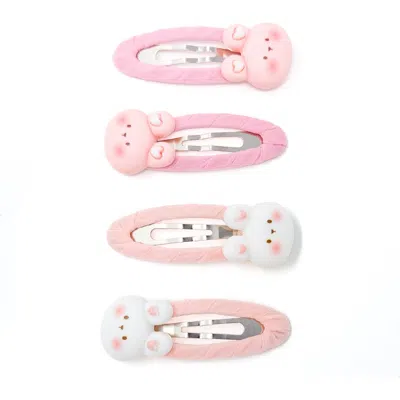 Puttisu 4pc Bunny Hug Snap Clip Set