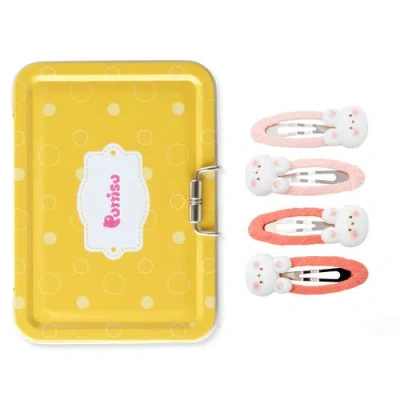 Puttisu 4pc Bunny Hug Snap Clip Set