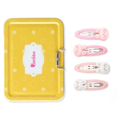 Puttisu 4pc Bunny Hug Snap Clip Set