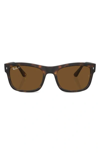 Ray Ban Ray-ban 56mm Polarized Square Sunglasses