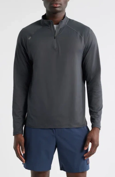 Rhone Session Quarter Zip Pullover In Gray