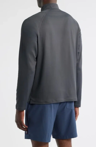 Rhone Session Quarter Zip Pullover In Gray