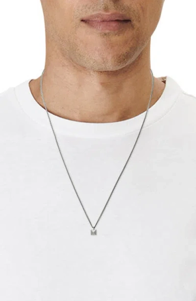Allsaints Pyramid Stud Pendant Necklace