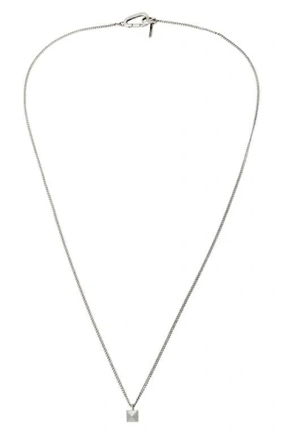 Allsaints Pyramid Stud Pendant Necklace