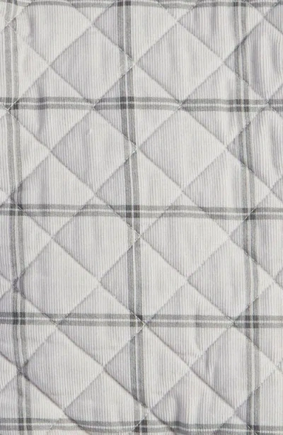 Nordstrom Ear Appliqué Quilted Faux Fur Lined Hooded Bunting In Gray