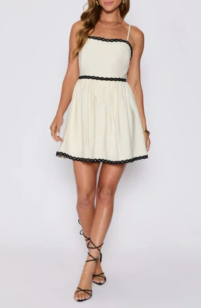 Vici Collection Selena Contrast Trim Fit & Flare Minidress