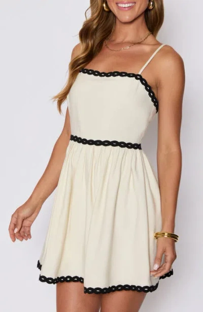 Vici Collection Selena Contrast Trim Fit & Flare Minidress