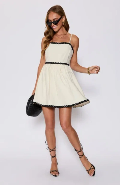 Vici Collection Selena Contrast Trim Fit & Flare Minidress