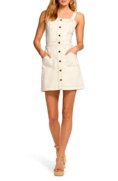 Ramy Brook Tammy Topstitch Detail Denim Minidress