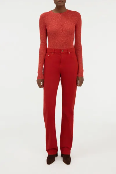 Gabriela Hearst Rey Straight-leg Jean In Antelope Orange Recycled Cotton Denim