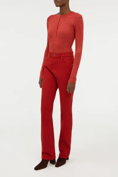 Gabriela Hearst Rey Straight-leg Jean In Antelope Orange Recycled Cotton Denim