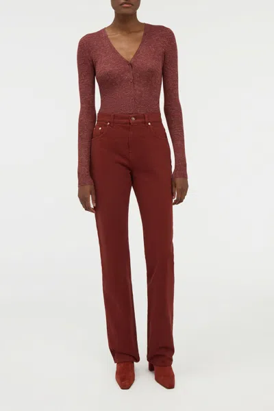 Gabriela Hearst Rey Straight-leg Jean In Burnt Sienna Recycled Cotton Denim
