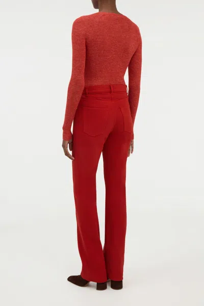 Gabriela Hearst Rey Straight-leg Jean In Antelope Orange Recycled Cotton Denim