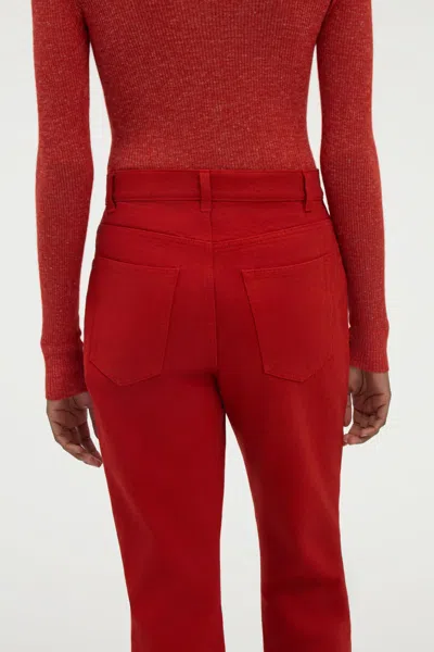 Gabriela Hearst Rey Straight-leg Jean In Antelope Orange Recycled Cotton Denim