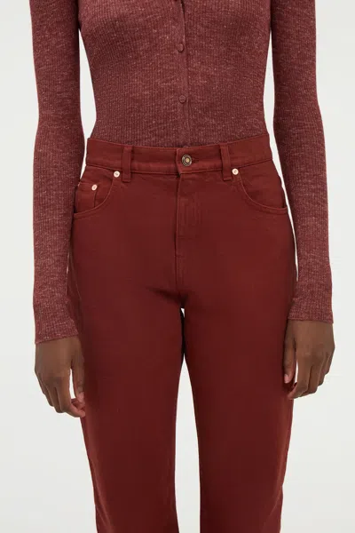 Gabriela Hearst Rey Straight-leg Jean In Burnt Sienna Recycled Cotton Denim