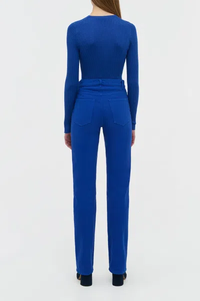 Gabriela Hearst Rey Straight-leg Jean In Cobalt Recycled Cotton Denim