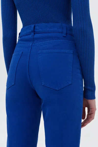 Gabriela Hearst Rey Straight-leg Jean In Cobalt Recycled Cotton Denim