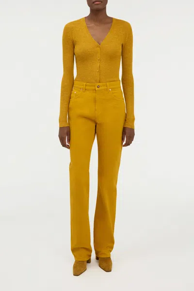 Gabriela Hearst Rey Straight-leg Jean In Golden Birch Recycled Cotton Denim