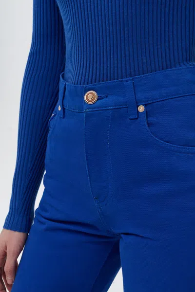 Gabriela Hearst Rey Straight-leg Jean In Cobalt Recycled Cotton Denim