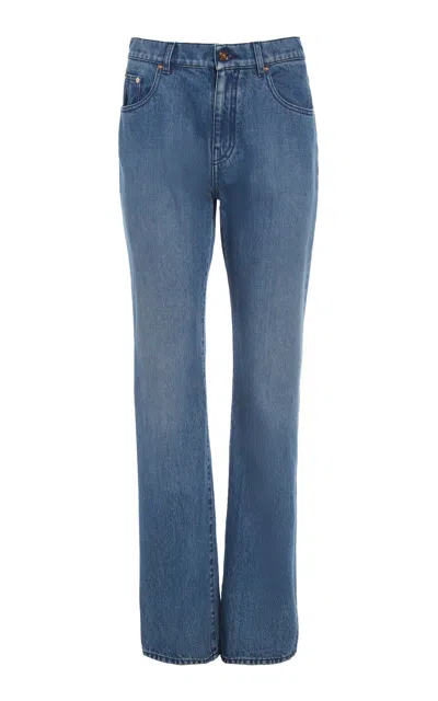 Gabriela Hearst Rey Straight-leg Jean In Uruguayan Blue Recycled Cotton Denim