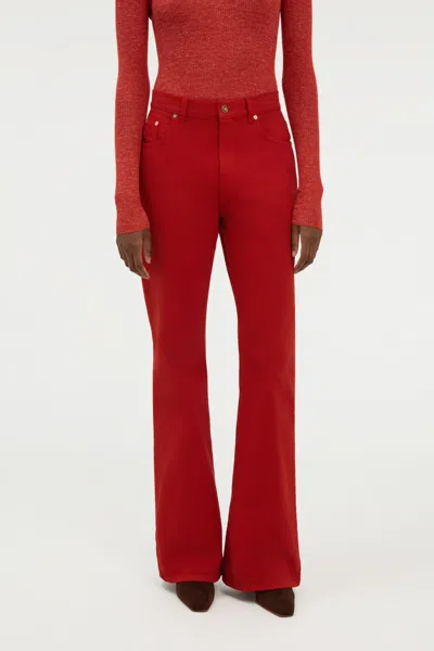 Gabriela Hearst Willa Bootcut Jean In Antelope Orange Recycled Cotton Denim