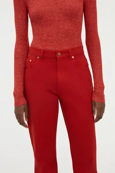 Gabriela Hearst Willa Bootcut Jean In Antelope Orange Recycled Cotton Denim