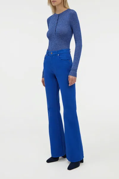 Gabriela Hearst Willa Bootcut Jean In Cobalt Recycled Cotton Denim