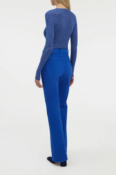 Gabriela Hearst Willa Bootcut Jean In Cobalt Recycled Cotton Denim