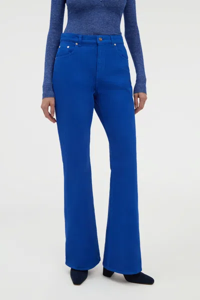 Gabriela Hearst Willa Bootcut Jean In Cobalt Recycled Cotton Denim
