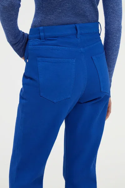 Gabriela Hearst Willa Bootcut Jean In Cobalt Recycled Cotton Denim