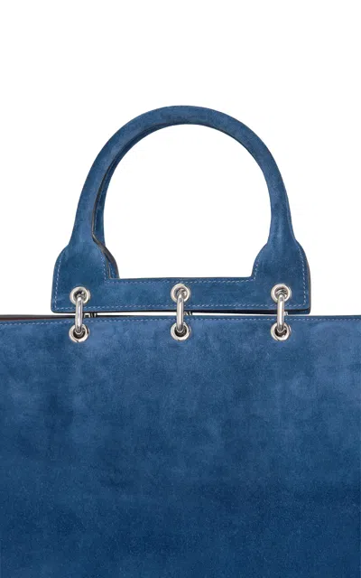 Gabriela Hearst Large Amethyst Bag In Navy Suede