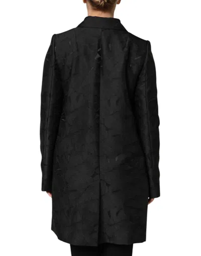 Dolce & Gabbana Black Single Breasted Trench Coat Jacket In Black