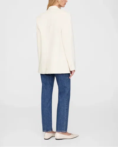 Anine Bing Jasmine Double-breasted Blazer In Neutral