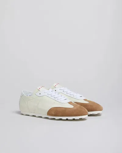 Marni Off-white Nylon Softy Soccer Sneaker