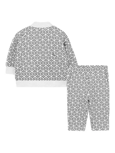 Kenzo Geometric-print Tracksuit Set In Gray