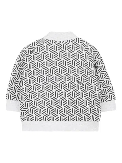 Kenzo Geometric-print Tracksuit Set In Gray
