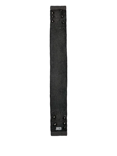 Mm6 Maison Margiela Wool Scarf In Black