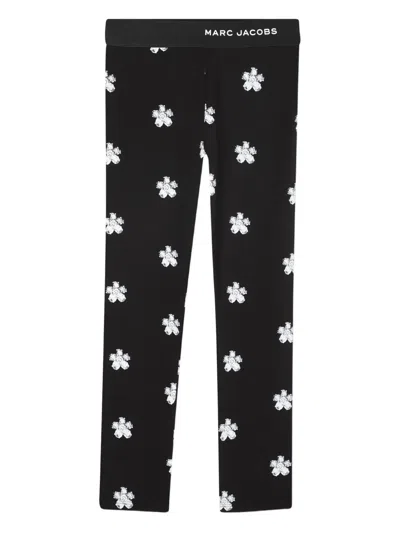 Marc Jacobs Floral-print Leggings In Black