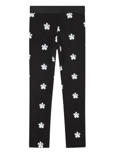 Marc Jacobs Floral-print Leggings In Black