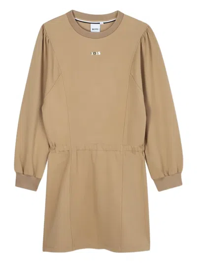 Bosswear Logo-print Sweatshirt Dress In Brown
