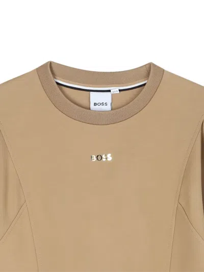 Bosswear Logo-print Sweatshirt Dress In Brown