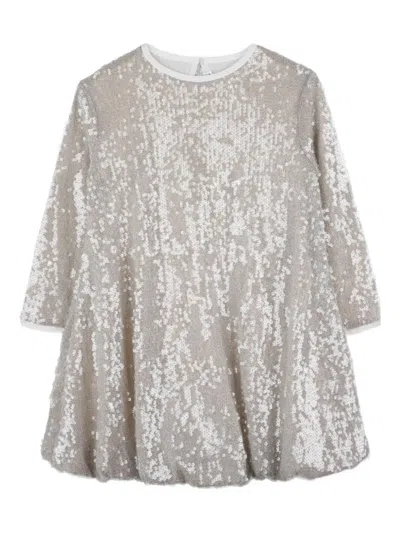 Billieblush Sequined Flared Dress In Gray