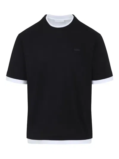 Prada Short Sleeves Crewneck T-shirt In Black