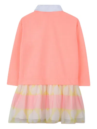 Billieblush Collared Long-sleeve Layered Dress In Multi